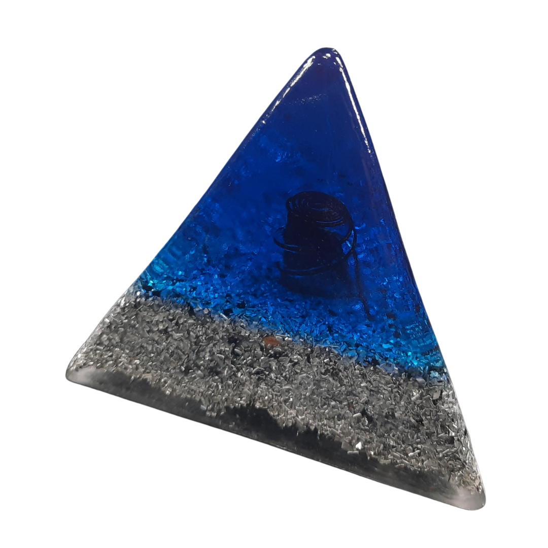 Pirámide Tetraédrica Chica Azul Turmalina