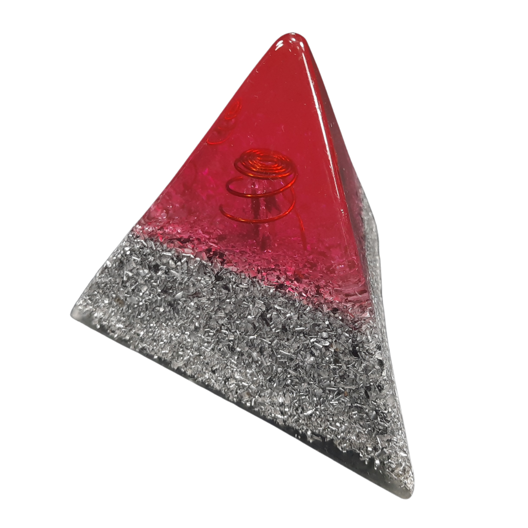 Pirámide Tetraédrica Chica Rosa Turmalina