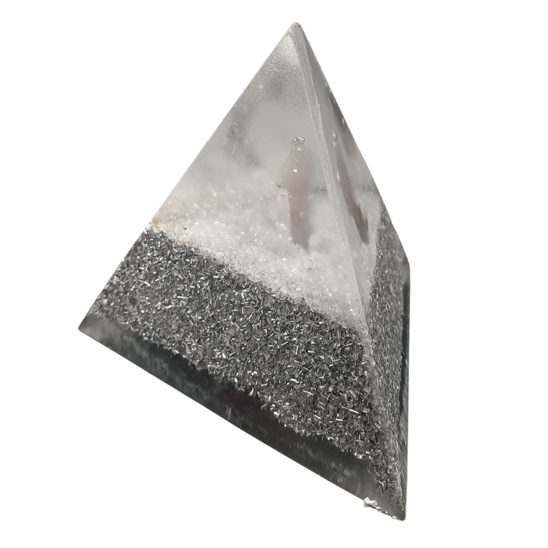 Pirámide Tetraédrica Mediana Cristal de Cuarzo Ahumado