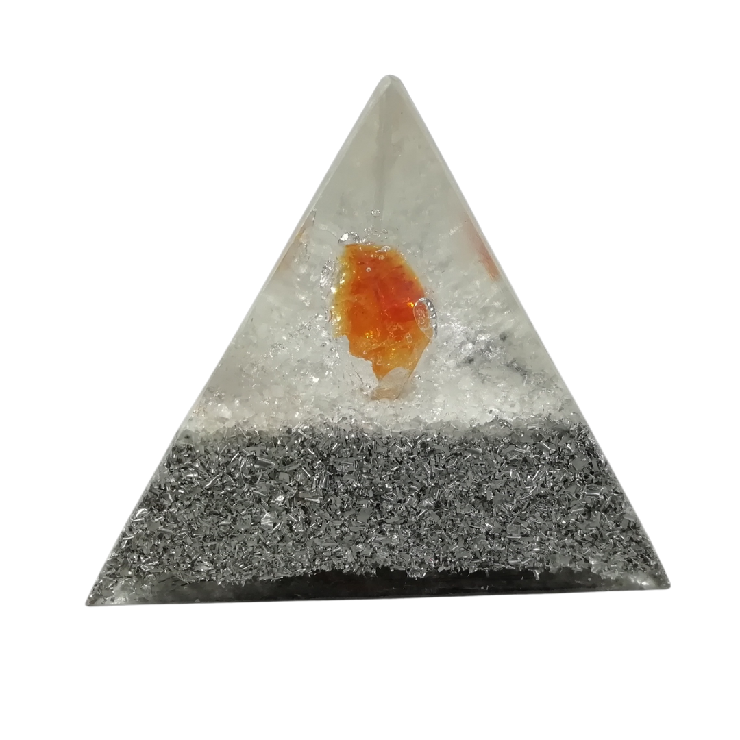 Pirámide Tetraédrica Mediana Cristal de Citrino