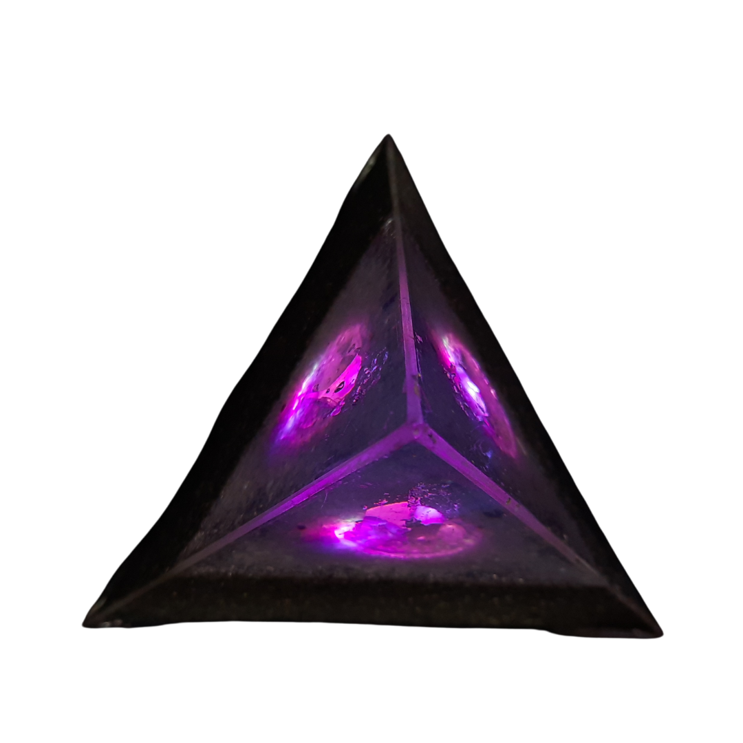 Pirámide Tetraédrica con Luz Ultra Violeta 220v
