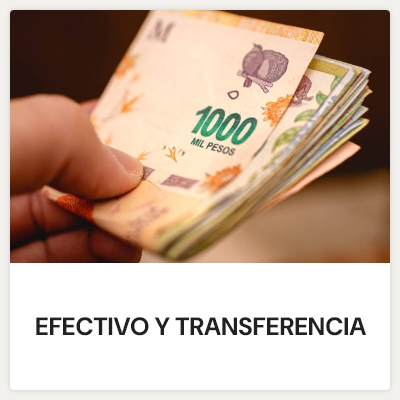 EFECTIVO Y  TRANSFERENCIA
