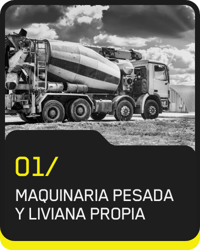 Maquinaria pesada y liviana propia