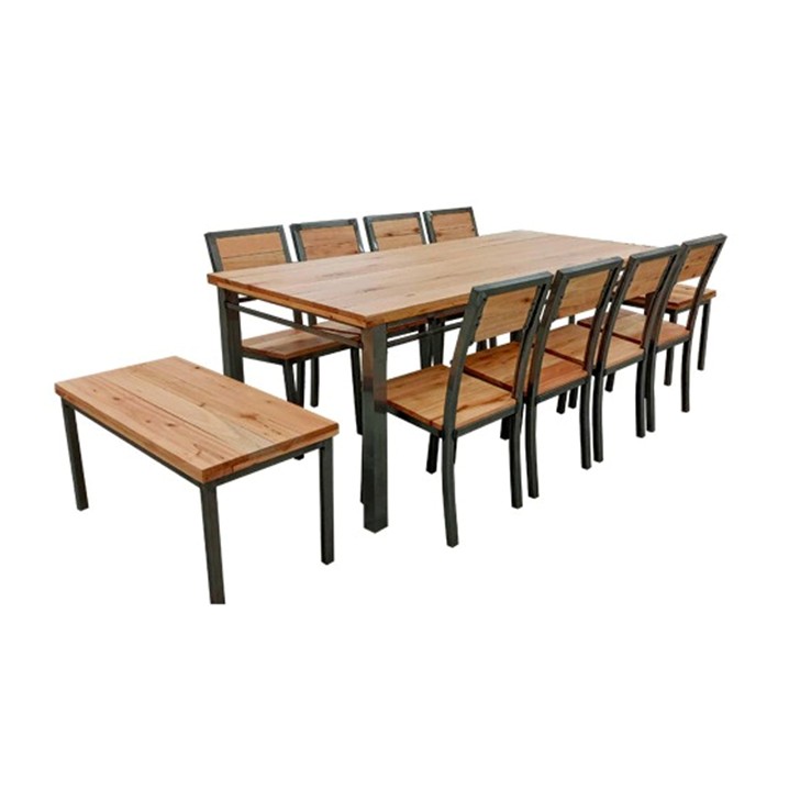 COMEDOR MANHATTAN 8 SILLAS y 2 BANCOS
